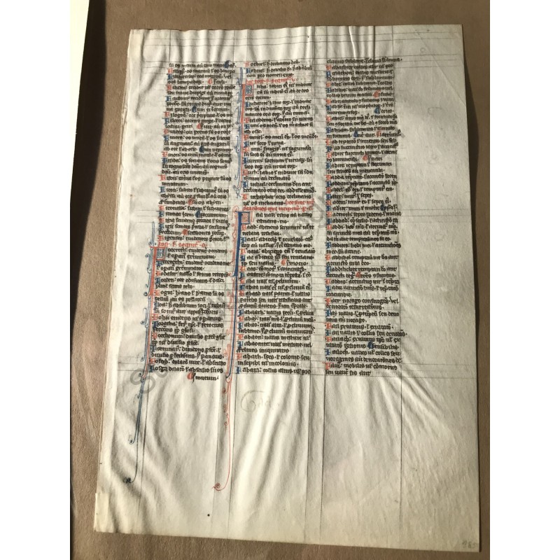 um 1280 - Hebräisches Namensregister aus einer Biblia Latina
