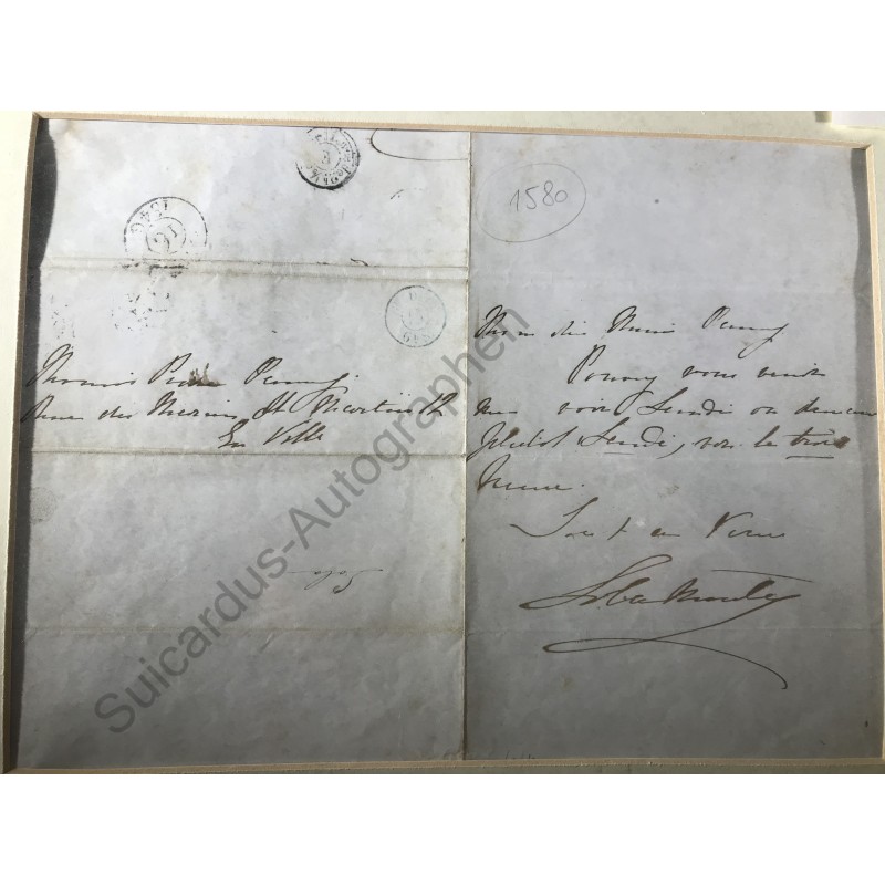 Paris 1846 - Eigenhändiger Brief mit Unterschrift